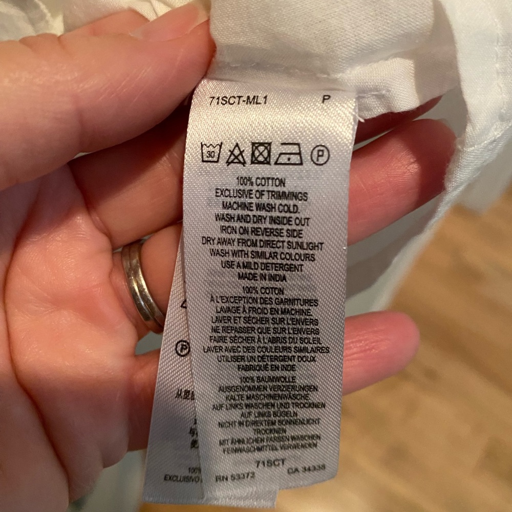 French connection size 2 Sz S BITON embroidered cotton mini summer white multi - Picture 5 of 11
